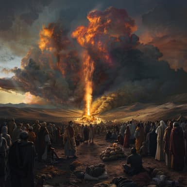 Исход 13:22 - Не отлучался столп облачный днем и столп огненный ночью от лица народа.