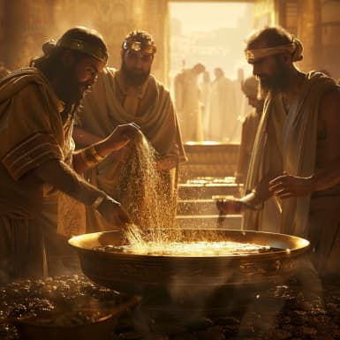 Исход 38:8 - И сделал умывальник из меди и подножие его из меди с изящнымиизображениями, украшающими вход скинии собрания.