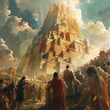 Genesis 11:4 - Nebo řekli: Nuže, vystavějme sobě město a věži, jejíž by vrch dosahal k nebi; a tak učiňme sobě jméno, abychom nebyli rozptýleni po vší zemi.