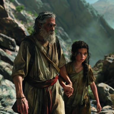 Genesis 21:14 - Vstal tedy Abraham velmi ráno, a vzav chléb a láhvici vody, dal Agar a vložil na rameno její, a pustil ji od sebe i s dítětem. Kterážto odešla a chodila po poušti Bersabé.