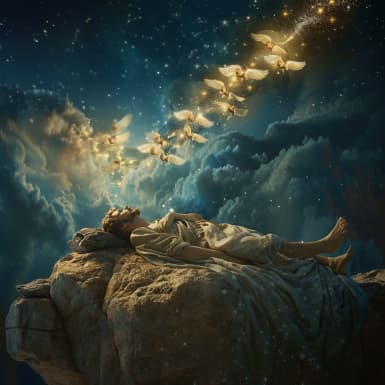 Yaratılış 28:12 - Düşte yeryüzüne bir merdiven dikildiğini, başının göklere eriştiğini gördü. Tanrının melekleri merdivenden çıkıp iniyorlardı.