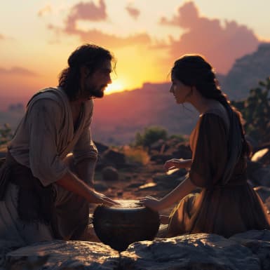 Yaratılış 29:10 - Yakup dayısı Lavanın kızı Raheli ve davarları görünce, gidip kuyunun ağzındaki taşı yuvarladı, dayısının davarlarını suvardı.