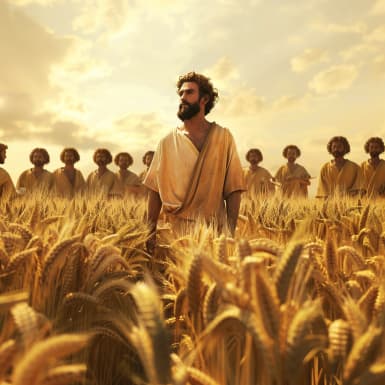 سفر التكوين 37:7 - فها نحن حازمون حزما في الحقل. واذا حزمتي قامت وانتصبت فاحتاطت حزمكم وسجدت لحزمتي.