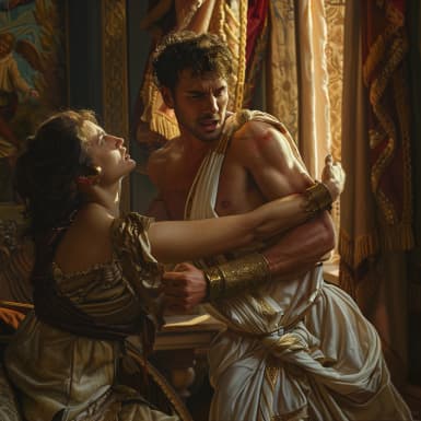 Pirmā Mozus grāmata 39:12 - Ka tā viņu sagrāba pie drēbēm un sacīja: guli pie manis. Bet tas pameta savas drēbes viņas rokā un izbēga un izgāja ārā.