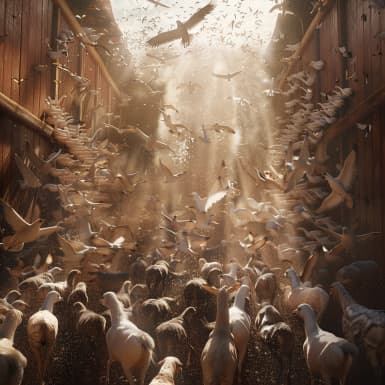 Genesis 6:20 - Z ptactva podlé pokolení jeho, a z hovad podlé pokolení jejich, ze všelikého také zeměplazu podlé pokolení jeho, po dvém z každého vejdou k tobě, aby živi zůstali.