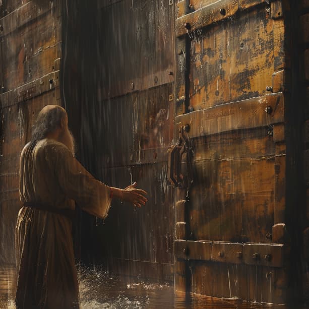 Genesis 7:16 - A což jich vešlo, samec a samice ze všelikého těla vešli, tak jakž byl přikázal jemu Bůh, a zavřel Hospodin po něm.