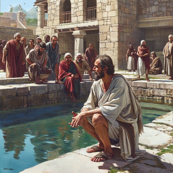 ヨハネ福音書 5 - ベツザタのプールでの病人の癒し
