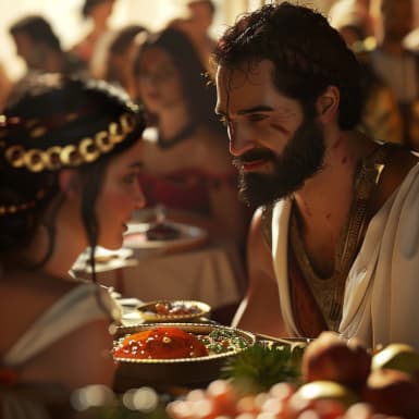 ผู้วินิจฉัย 14:12 - แซมสันกล่าวแก่เขาว่า "ให้ข้าพเจ้าทายปริศนาท่านสักข้อหนึ่งเถิด ถ้าทายได้ก่อนจบการเลี้ยงเจ็ดวันนี้ เราจะให้เสื้อป่านสามสิบชุด และเสื้อสามสิบชุดด้วย