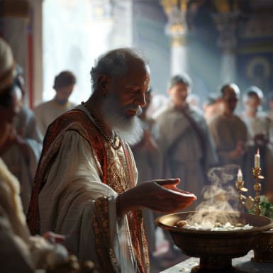 利未记 7:31 - 祭司要把脂油在坛上焚烧,但胸要归亚伦和他的子孙。