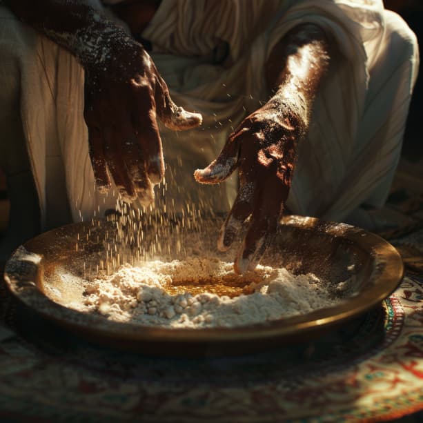 Levítico 9:17 - Ofreció asimismo el presente, é hinchió de él su mano, y lo hizo quemar sobre el altar, además del holocausto de la mañana.