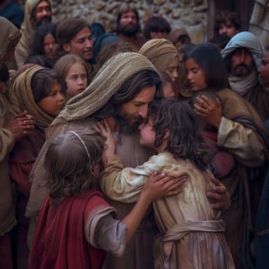 Evangelium podle Marka 10:13 - Tedy přinášeli k němu dítky, aby se jich dotýkal. Ale učedlníci přimlouvali těm, kteříž je nesli.