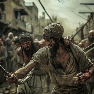 Markos 13:9 - "Ama siz kendinize dikkat edin! İnsanlar sizi mahkemelere verecek, havralarda dövecekler. Benden ötürü valilerin, kralların önüne çıkarılacak, böylece onlara tanıklık edeceksiniz.