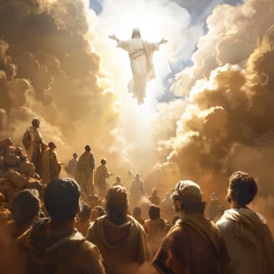 Evangelium podle Marka 16:19 - Když pak jim odmluvil Pán, vzhůru vzat jest do nebe, a sedí na pravici Boží.