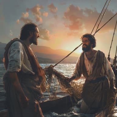 مرقس 1:17 - فقال لهما يسوع هلم ورائي فاجعلكما تصيران صيادي الناس.