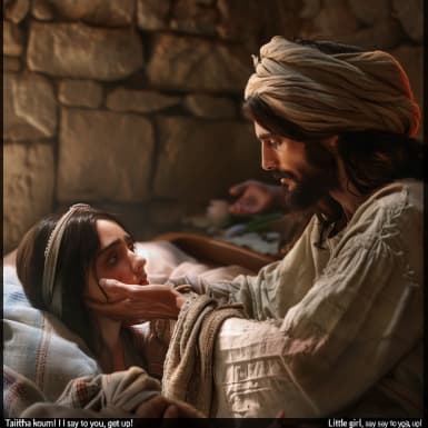 Evangelium podle Marka 5:42 - A hned vstala děvečka, a chodila; nebo byla ve dvanácti letech. I zděsili se divením převelikým.