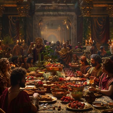 Evangelium podle Marka 6:21 - A když přišel den příhodný, že Herodes, pamatuje den svého narození, učinil večeři knížatům svým a hejtmanům a předním mužům z Galilee,