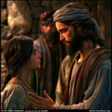 Evangelium podle Marka 7:29 - I řekl jí: Pro tu řeč jdi, vyšloť jest ďábelství z tvé dcery.