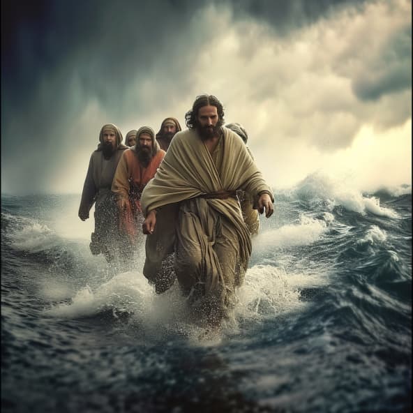 Matouš 14 - Krmení pěti tisíc a chůze po vodě