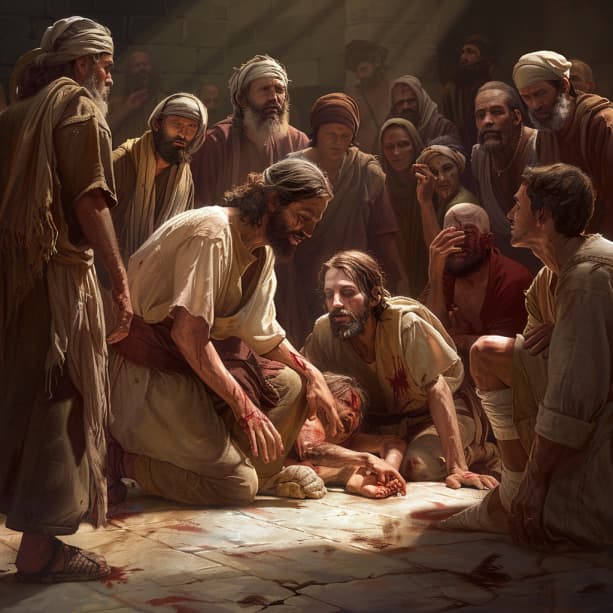 Matouš 17:14 - A když přišli k zástupu, přistoupil k němu člověk jeden, a poklekl před ním na kolena,