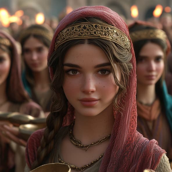 Matouš 25 - Příběh o deseti pannách a Příběh o tělky.