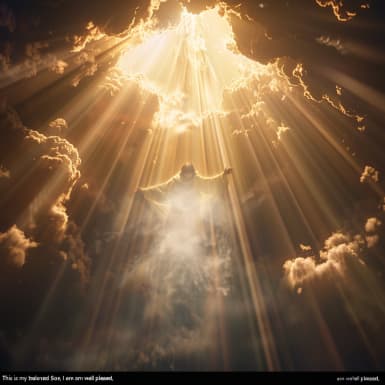 马太福音 3:17 - 看哪,从天上有声音说:「这是我的爱 子,我所喜悦的。」