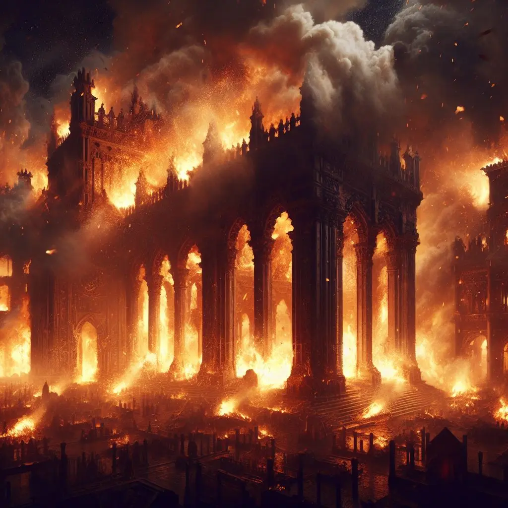 Psalmii 74:7 - Au pus foc sfîntului Tău locaş; au dărîmat şi au pîngărit locuinţa Numelui Tău.