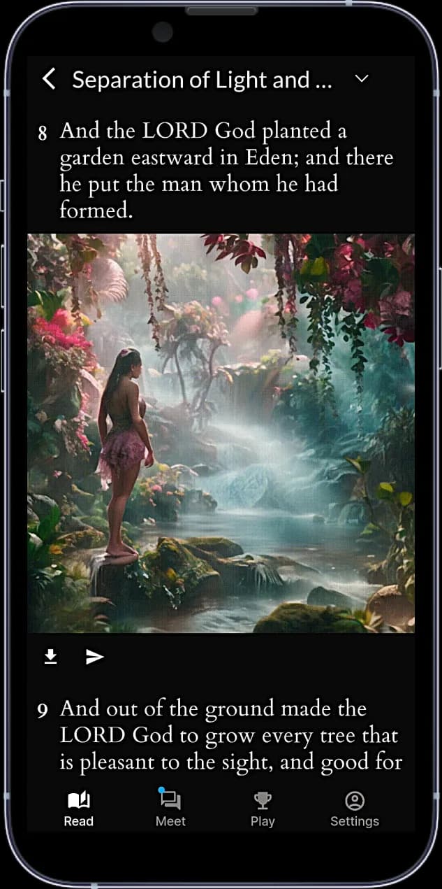 Czytaj księgi Biblii z obrazami generowanymi przez AI