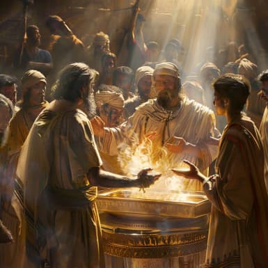 利未记 7:35 - 这是从 耶和华火祭中,作亚伦受膏的分和他子孙受膏的分,正在他叫他们前来给 耶和华供祭司职分的日子,